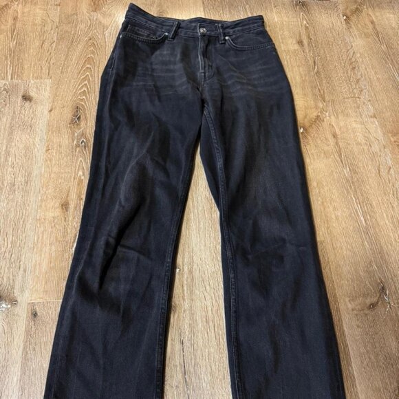AllSaints Black Ava Straight Leg Jeans Size 25 - Picture 1 of 3